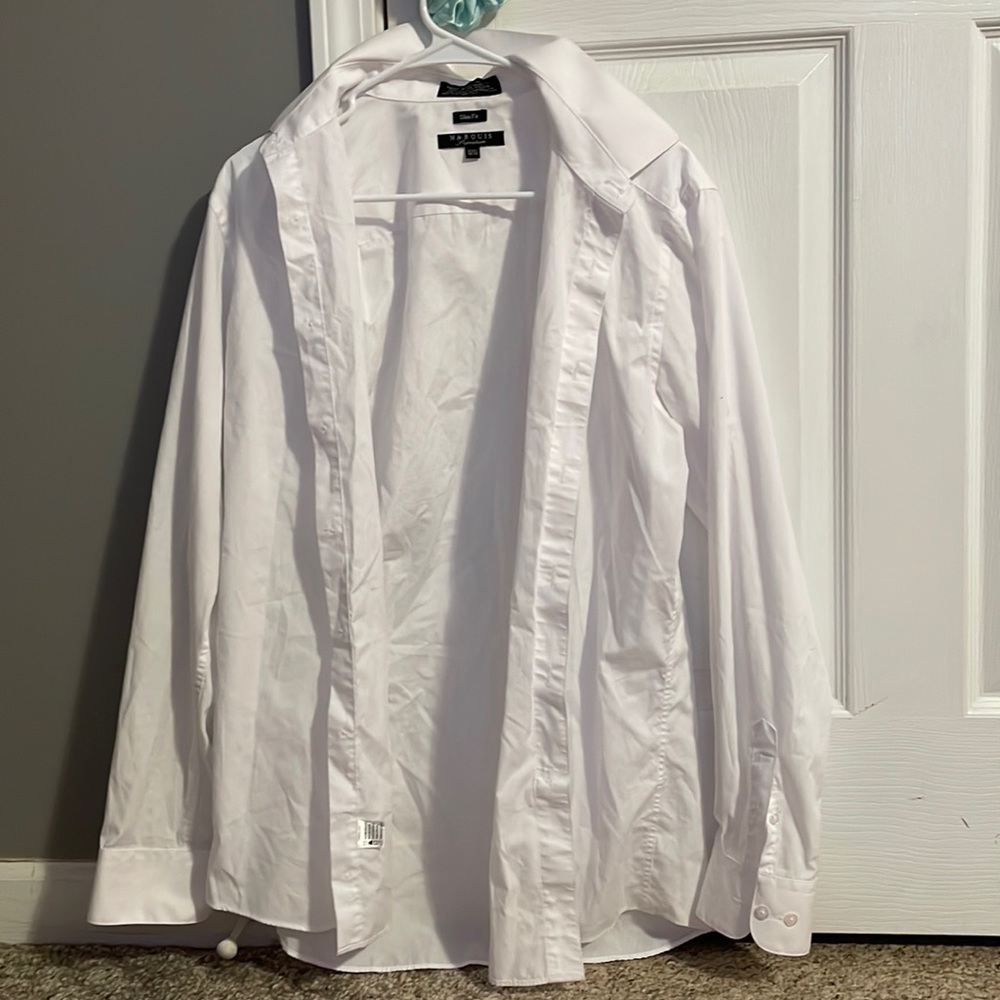 White Mens Button Up! Excellent Condition ! - image 1